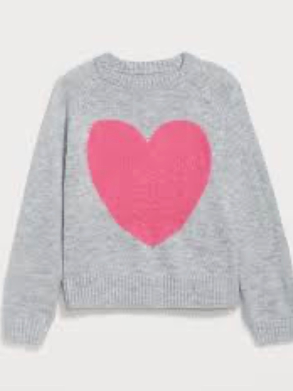 Old Navy Gray Sweater with 🩷 Pink Heart